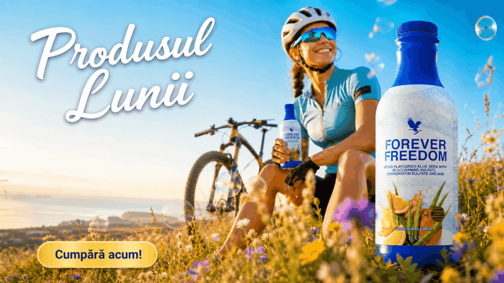 Forever Freedom - Produsul lunii Mai 2026 - suc de Aloe Vera cu Glucozamină pentru articulații, 15% reducere